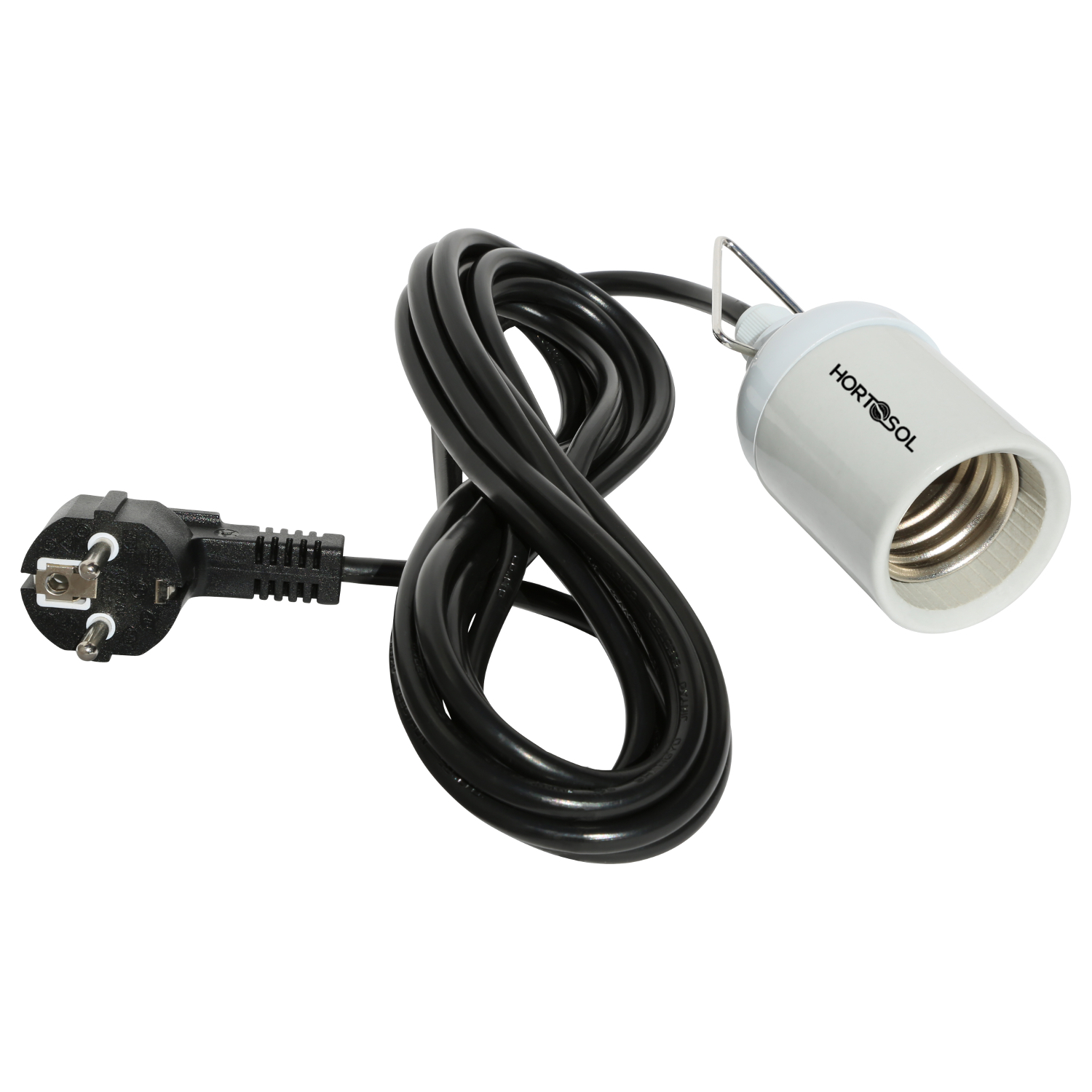 Hortosol E40 Lampen Aufhänger Fassung 4m verkabelt Details 5